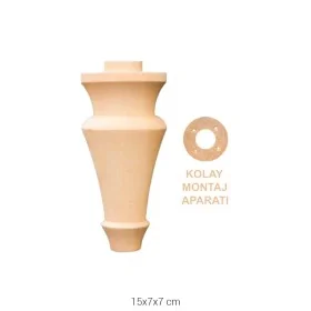 FT22 Torna Ayak (15 cm) Ahşap Boyanabilir Obje